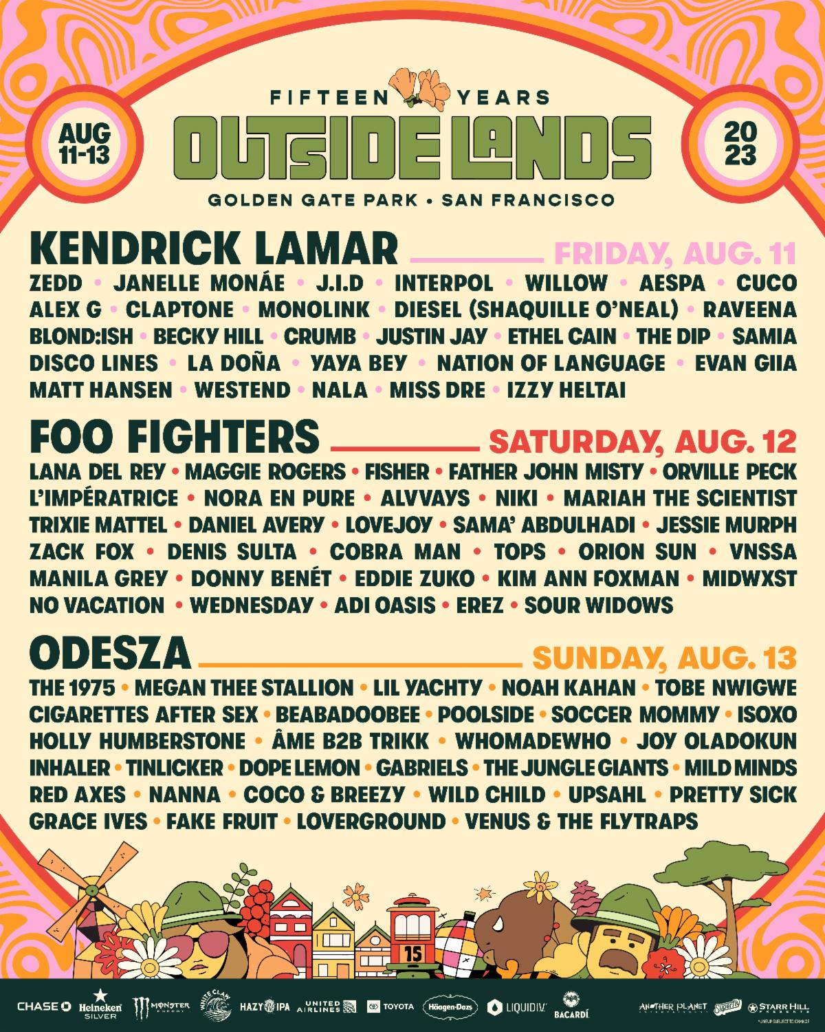 2025 Music Festival Lineups: Outside Lands, Coachella, Lollapalooza 2025 Music Festival Lineups: Outside Lands, Coachella, Lollapalooza