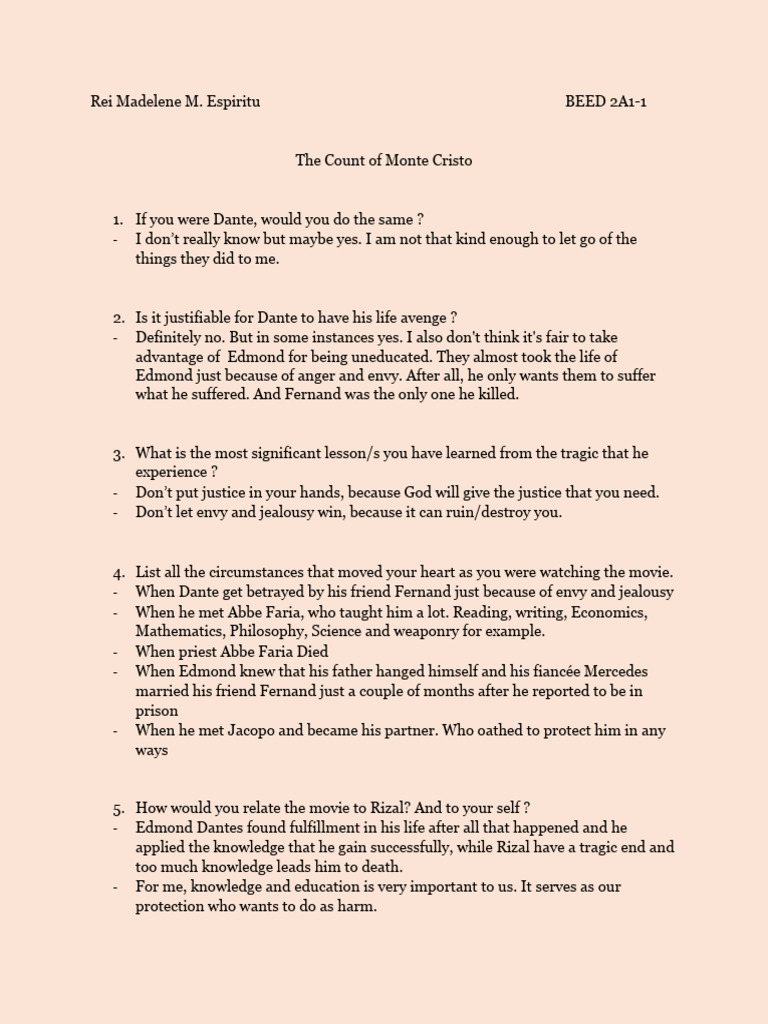 A Comprehensive Review Of The Count Of Monte Cristo A Comprehensive Review Of The Count Of Monte Cristo