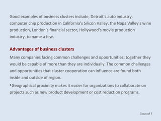 A Detailed Look At The Country's Emerging Business Clusters A Detailed Look At The Country's Emerging Business Clusters