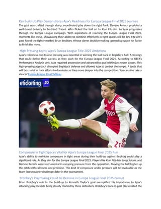 Ajax's Brobbey: Power And Strength Key To Europa League Success Ajax's Brobbey: Power And Strength Key To Europa League Success