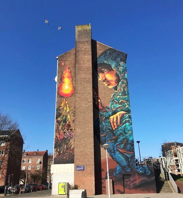 Amsterdam Cafe Unveils Kings Day Mural Honoring Marjolein Faber's Ribbon Gate Amsterdam Cafe Unveils Kings Day Mural Honoring Marjolein Faber's Ribbon Gate