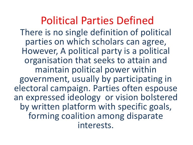 Analyzing The Behavior Of Political Parties Under Pressure Analyzing The Behavior Of Political Parties Under Pressure
