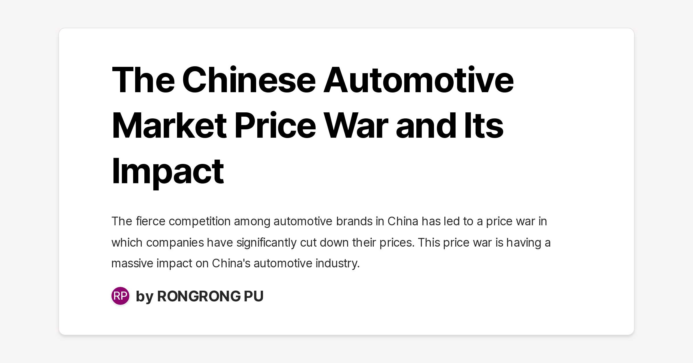 Analyzing The Chinese Automotive Market: The Case Of BMW And Porsche Analyzing The Chinese Automotive Market: The Case Of BMW And Porsche