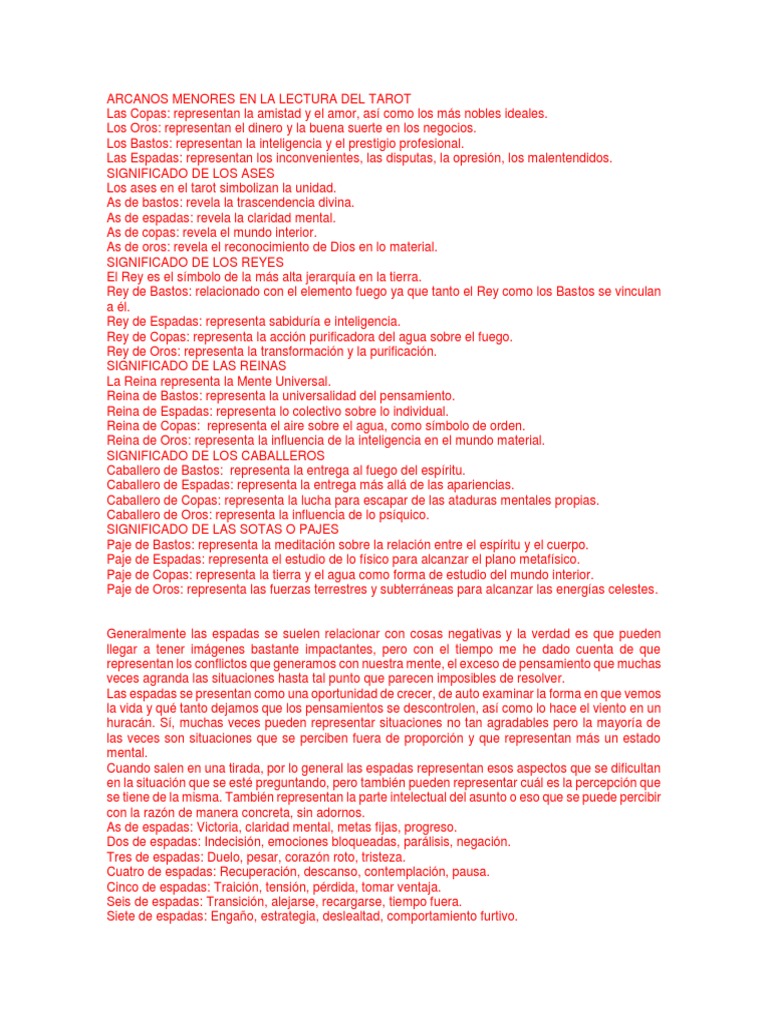 Aprende A Interpretar Los Arcanos Menores Del Tarot Aprende A Interpretar Los Arcanos Menores Del Tarot
