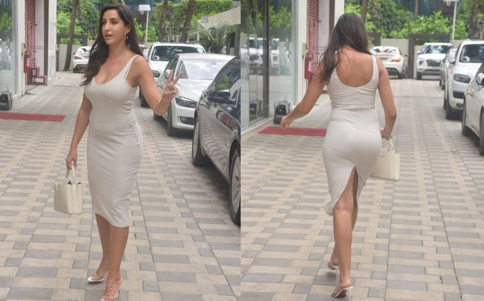 Bollywood's Nora Fatehi Flaunts Stunning Figure In Red Bikini Bollywood's Nora Fatehi Flaunts Stunning Figure In Red Bikini