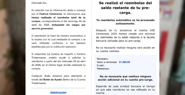 Festival Axe Ceremonia 2025 Cancelado: Cómo Solicitar Tu Reembolso En Ticketmaster Festival Axe Ceremonia 2025 Cancelado: Cómo Solicitar Tu Reembolso En Ticketmaster