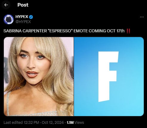 Fortnite X Sabrina Carpenter: Potential Release Date And Leaks Fortnite X Sabrina Carpenter: Potential Release Date And Leaks