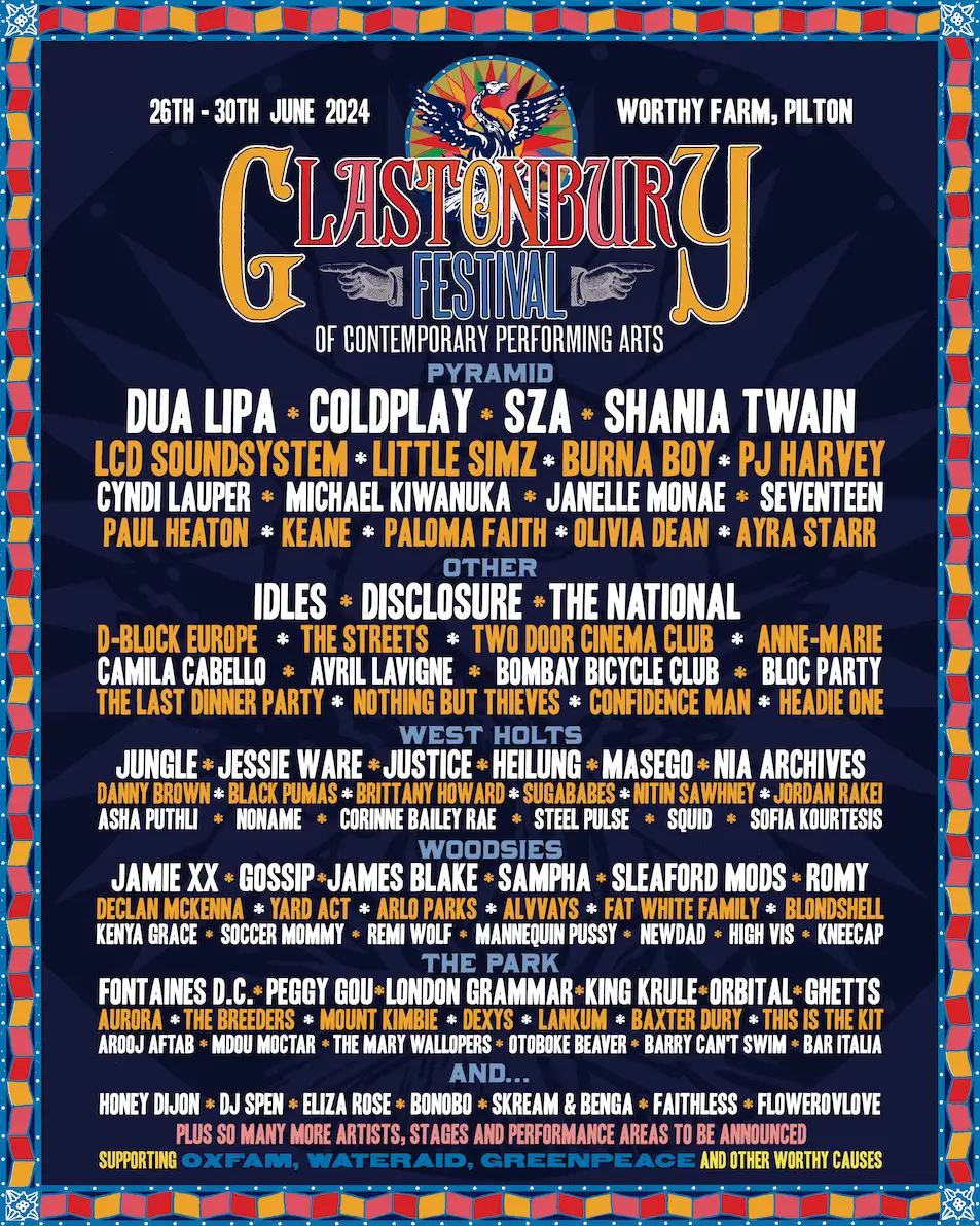 Glastonbury Festival 2025: Full Lineup Additions Include Olivia Rodrigo And The 1975 Glastonbury Festival 2025: Full Lineup Additions Include Olivia Rodrigo And The 1975
