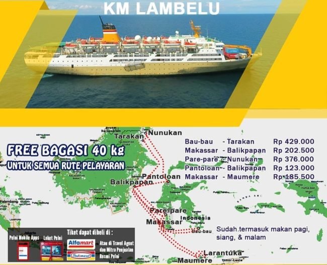 Jadwal Kapal KM Lambelu Rute Nunukan - Makassar Juni 2025 Jadwal Kapal KM Lambelu Rute Nunukan - Makassar Juni 2025