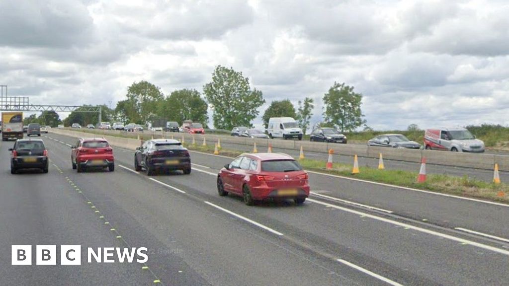 M56 Car Crash Leaves One Injured, Motorway Closed M56 Car Crash Leaves One Injured, Motorway Closed