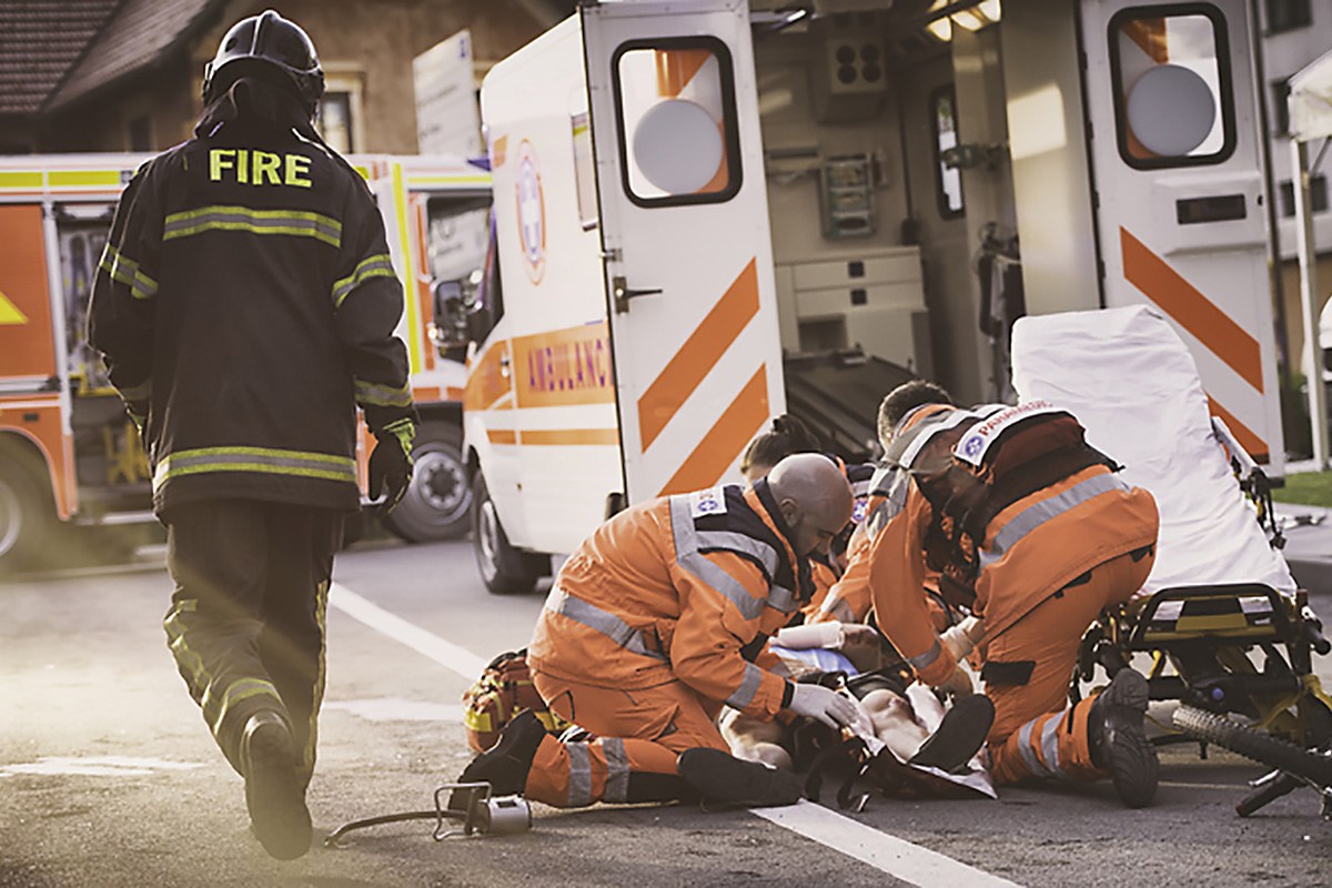 M56 Crash: Paramedics Attend To Casualty After Car Overturn M56 Crash: Paramedics Attend To Casualty After Car Overturn