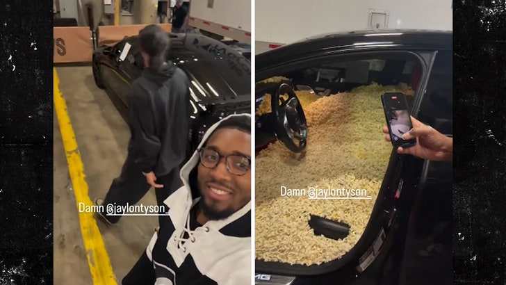 Mitchell's Prediction: Cavs Rookie Finds Car Filled With Popcorn Mitchell's Prediction: Cavs Rookie Finds Car Filled With Popcorn