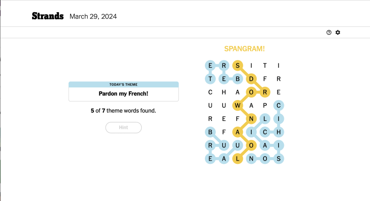 NYT Strands Puzzle Solutions: Tuesday, March 4th, Game #366 NYT Strands Puzzle Solutions: Tuesday, March 4th, Game #366