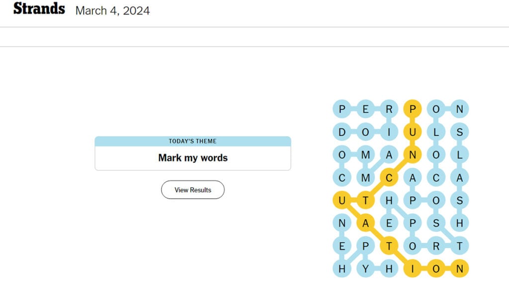 NYT Strands Thursday, April 10 (Game #403): Find The Solutions Here NYT Strands Thursday, April 10 (Game #403): Find The Solutions Here