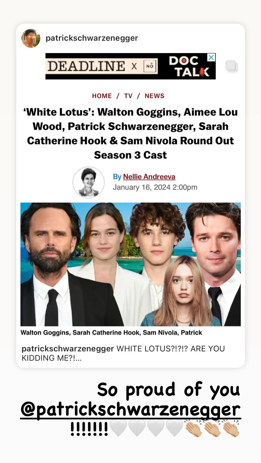 Patrick Schwarzenegger Defends White Lotus Role Amid Nepotism Accusations Patrick Schwarzenegger Defends White Lotus Role Amid Nepotism Accusations