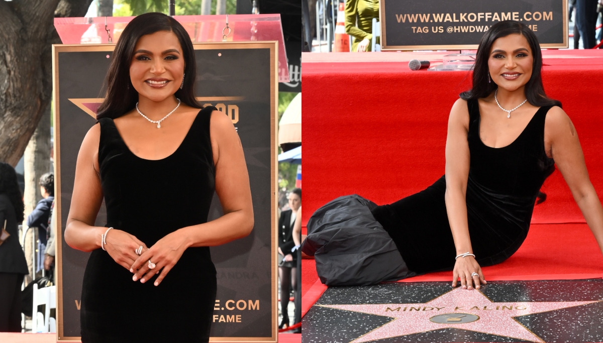 Peplum Power: Mindy Kaling's Stylish Walk Of Fame Moment Peplum Power: Mindy Kaling's Stylish Walk Of Fame Moment