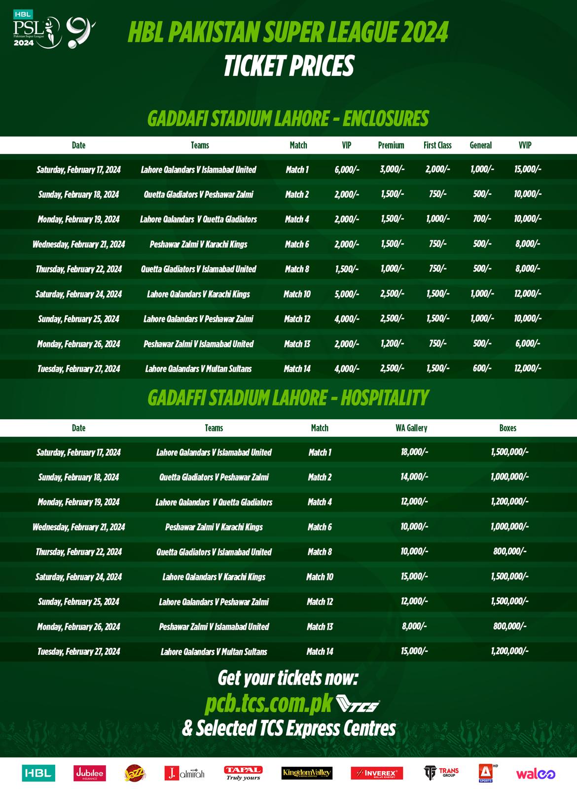 PSL 10 Ticket Sales Begin Today PSL 10 Ticket Sales Begin Today
