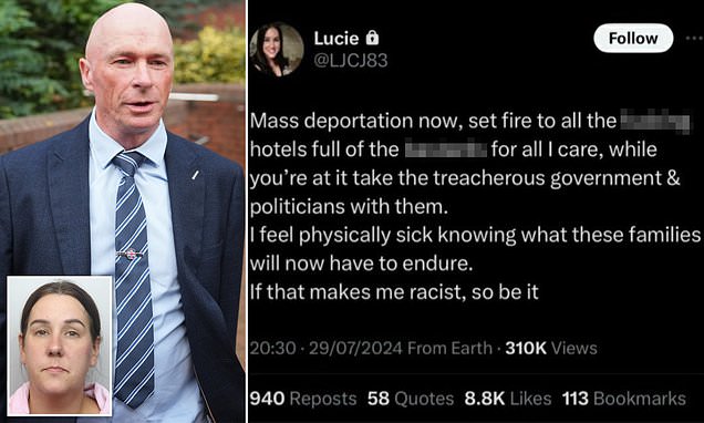Racist Tweets Lead To Jail Sentence For Tory Councillor's Wife In Southport Racist Tweets Lead To Jail Sentence For Tory Councillor's Wife In Southport