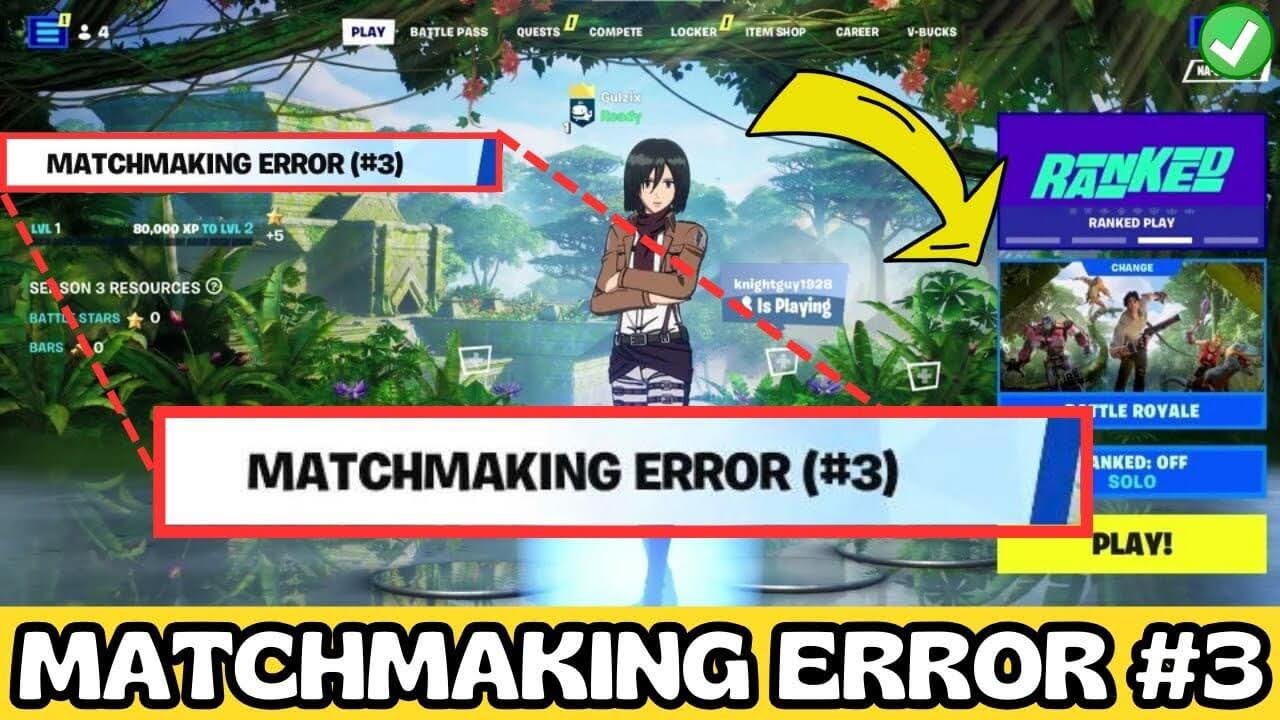 Solving Fortnite's Most Common Matchmaking Error Solving Fortnite's Most Common Matchmaking Error