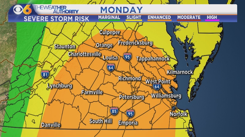 Storm Chance Overnight: Severe Weather Potential Monday Storm Chance Overnight: Severe Weather Potential Monday