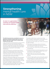 Strengthening Mental Health Care: A Call For Action Strengthening Mental Health Care: A Call For Action