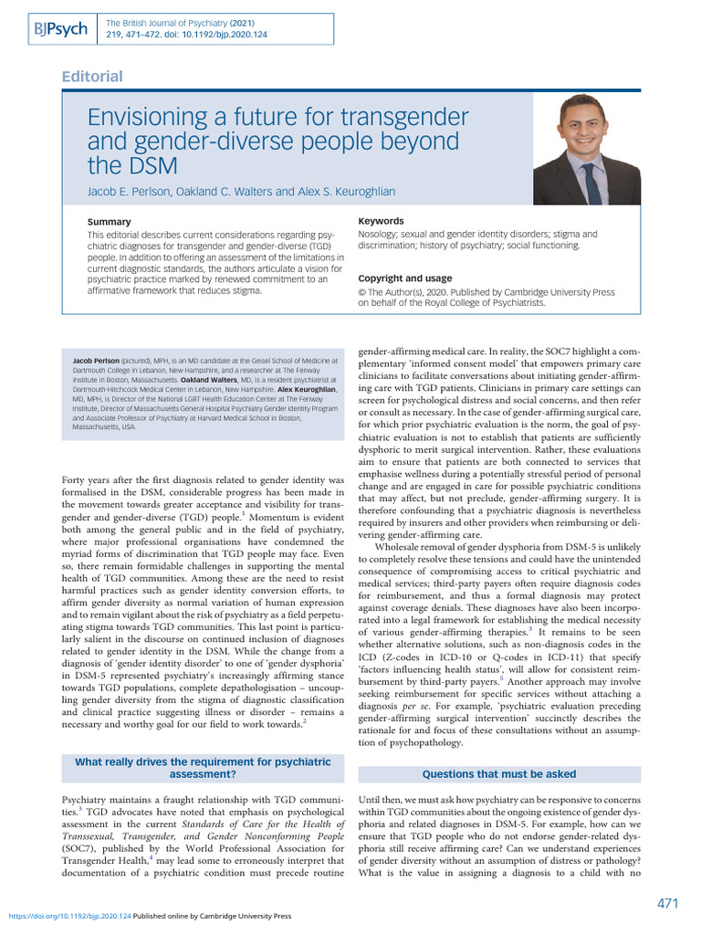 The Promise Of Gender Euphoria Scales In Improving Transgender Wellbeing The Promise Of Gender Euphoria Scales In Improving Transgender Wellbeing