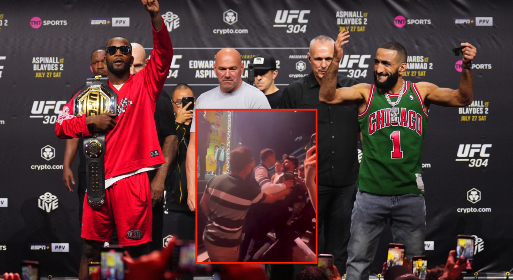 UFC 315 Press Conference: Belal Muhammad's Shocking Arm Swat At Della Maddalena UFC 315 Press Conference: Belal Muhammad's Shocking Arm Swat At Della Maddalena