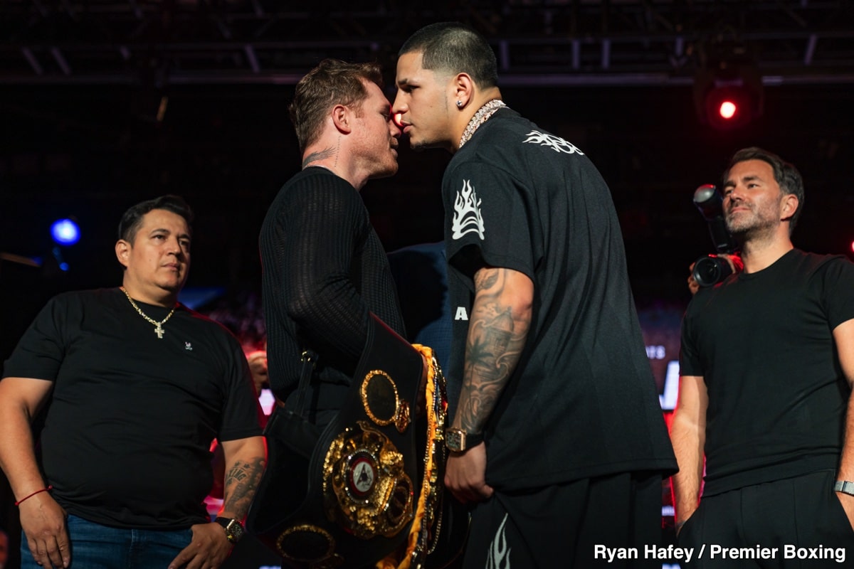 Undisputed Championship On The Line: Canelo And GGG Face Off In NYC Press Conference Undisputed Championship On The Line: Canelo And GGG Face Off In NYC Press Conference