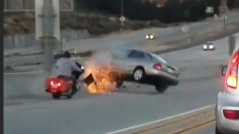 Van Hits Motorcycle In Apparent Road Rage Incident - CNN