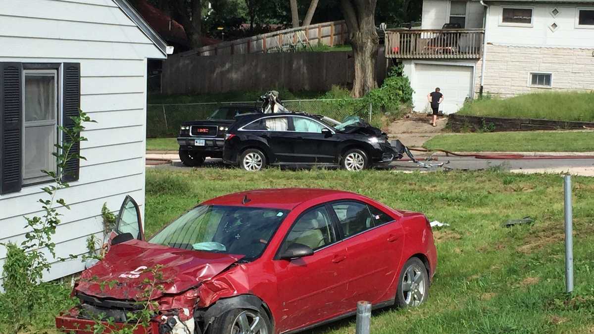 Vehicle On Its Side: Des Moines Police Investigating Crash Scene