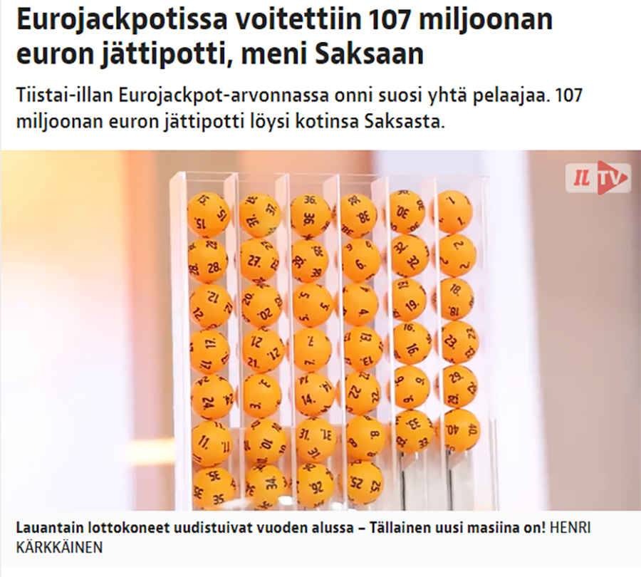 Viimeisimmät Eurojackpot Tulokset Ilta-Sanomista Viimeisimmät Eurojackpot Tulokset Ilta-Sanomista