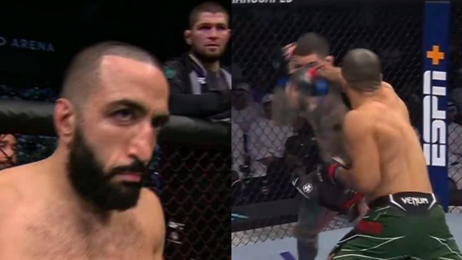 Watch Belal Muhammad Swat Della Maddalena's Arm At UFC 315 Faceoff Watch Belal Muhammad Swat Della Maddalena's Arm At UFC 315 Faceoff
