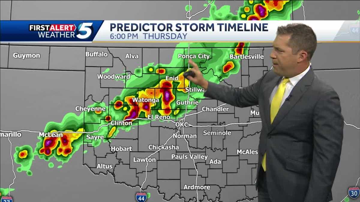 Wednesday Storm Timeline: Hail And Strong Wind Warnings For Oklahoma